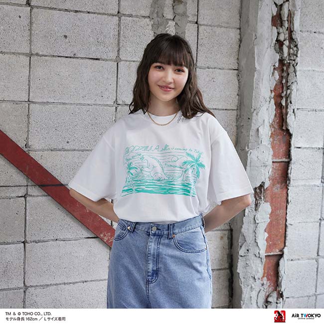 ゴジラVSデストロイア』30周年 シーンイラストTシャツ 4（ゴジラ