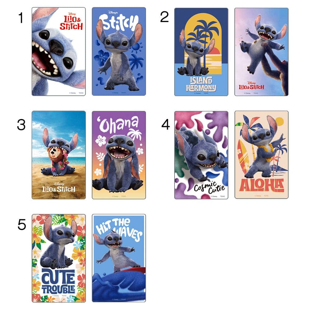 リロ＆スティッチ　ステッカーコレクション（2枚1組・全5種）