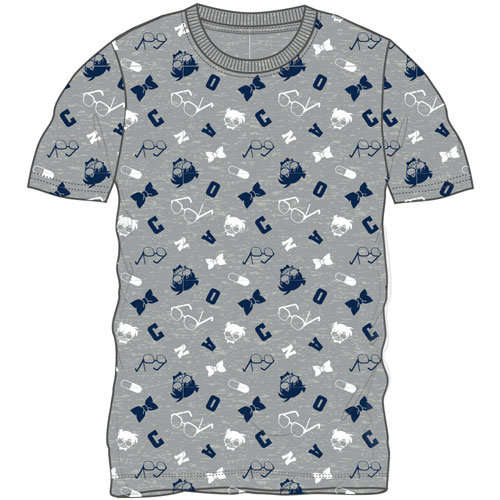 名探偵コナン　総柄半袖Tシャツ（杢グレー）Mサイズ