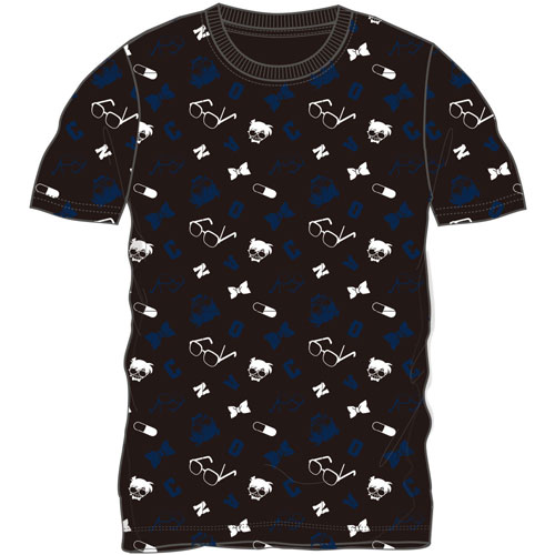 名探偵コナン　総柄半袖Tシャツ（ブラック）Mサイズ