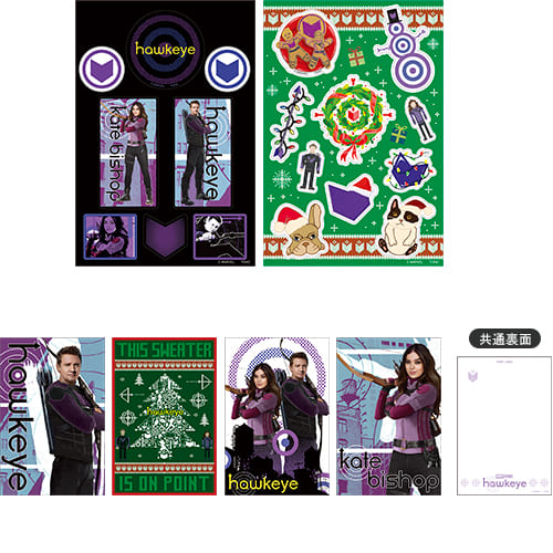 マーベル（共通商品３）　ポストカード＆ステッカーセット（ホークアイ）