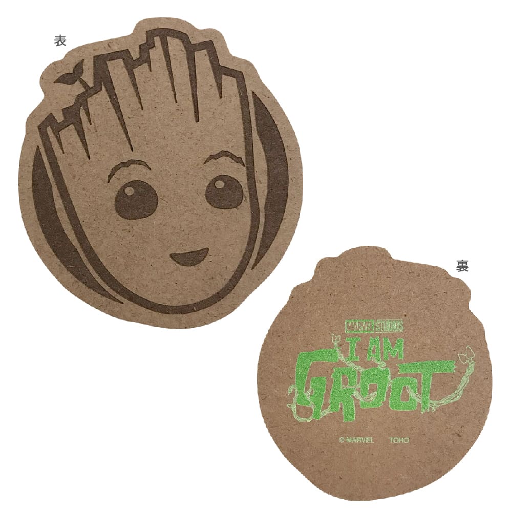 マーベル（共通商品３）　ウッドコースター（グルート）