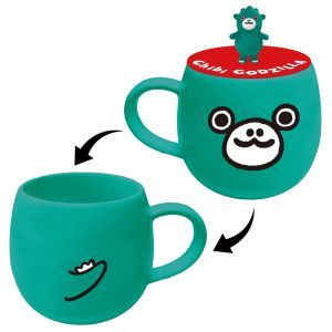 ちびゴジラ　マスコットふた付きマグカップ