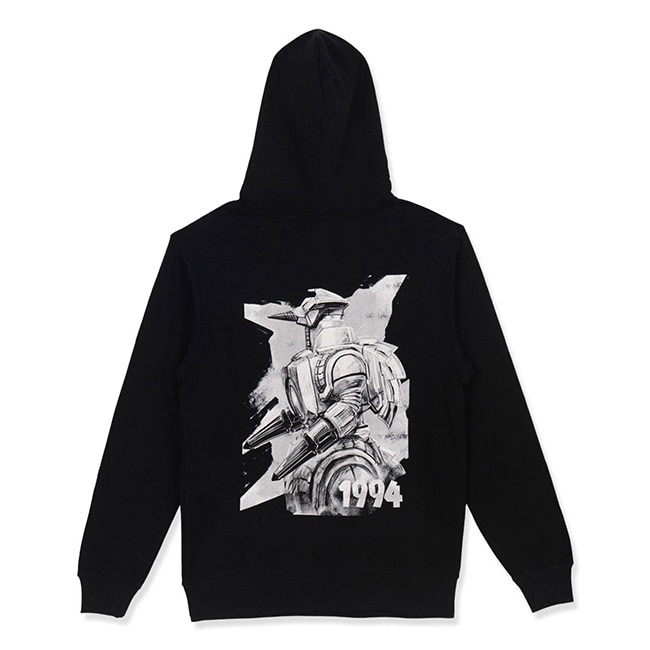 ゴジラ　モノクロデザインパーカー　M.O.G.E.R.A.　黒BODY
