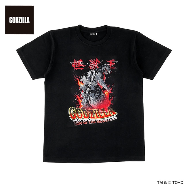 ゴジラ（1954） グラフィティアート Tシャツ A　黒BODY
