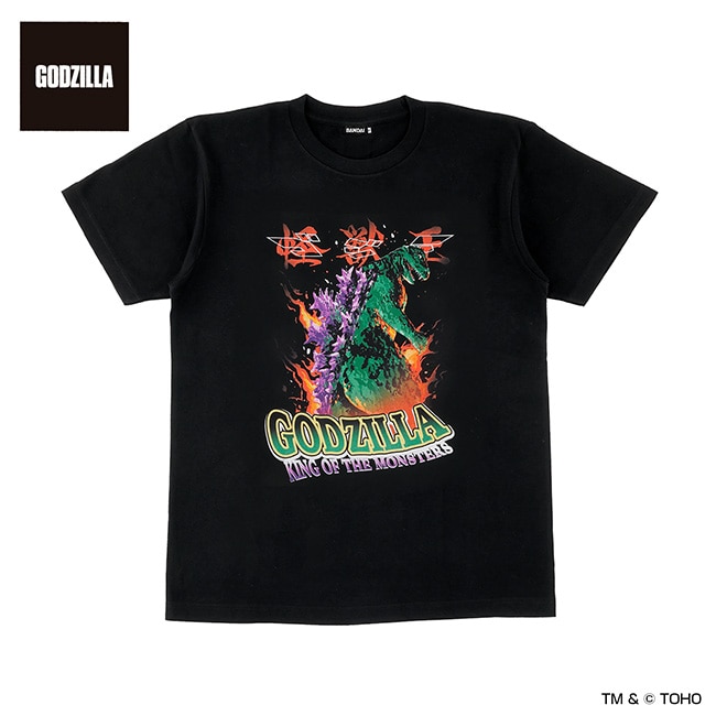 ゴジラ（1954） グラフィティアート Tシャツ B　黒BODY