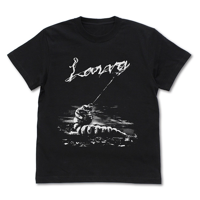 糸を吐くモスラ幼虫 Ｔシャツ/BLACK