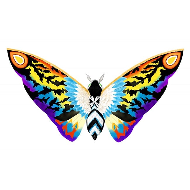 羽ばたくペン差しうちわ　レインボーモスラ