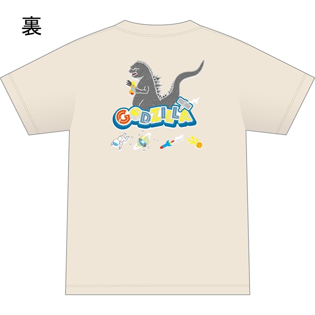 Tシャツキッズ　ベージュ足跡