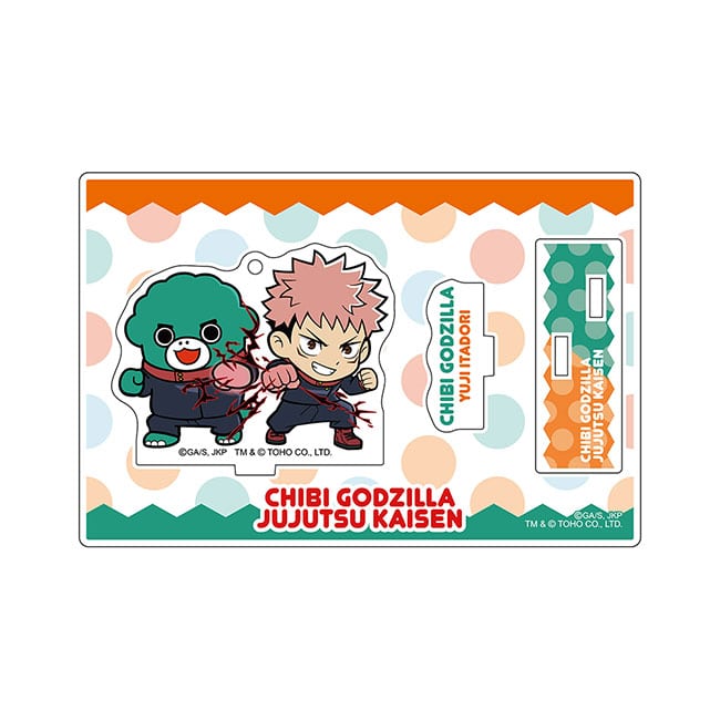 呪術廻戦　ちびゴジラコラボ　アクリルスタンドキーホルダー　虎杖悠仁＆ちびゴジラ