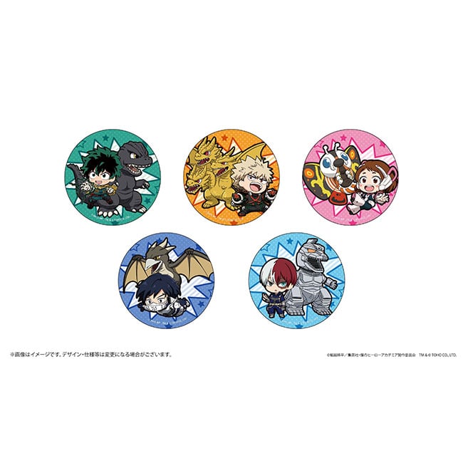 僕のヒーローアカデミア ゴジラコラボ トレーディング缶バッジ(全5種)