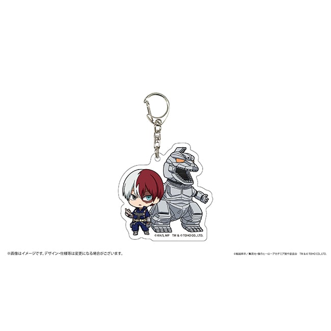 僕のヒーローアカデミア ゴジラコラボ アクリルキーホルダー　轟焦凍＆メカゴジラ