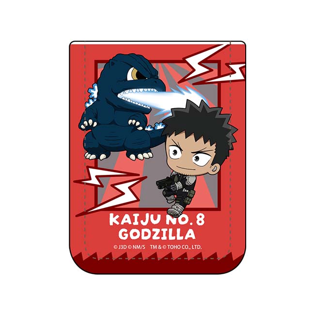怪獣８号 ゴジラコラボ ちびキャラレザー付箋ブック 日比野カフカ＆ゴジラ