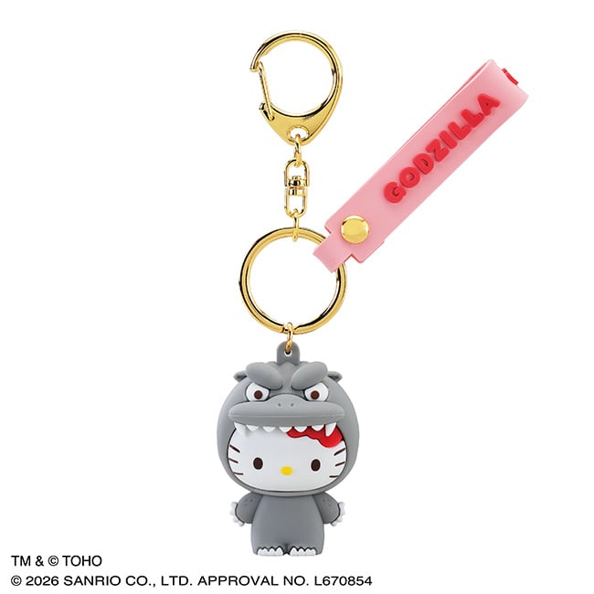 GODZILLA ・SANRIO CHARACTERS　立体マスコットキーホルダー（Ａ）