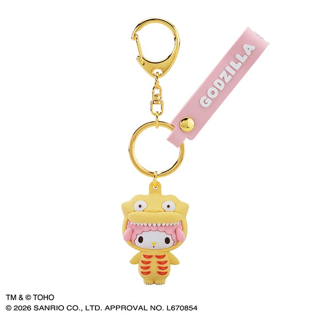 GODZILLA ・SANRIO CHARACTERS　立体マスコットキーホルダー（Ｄ）
