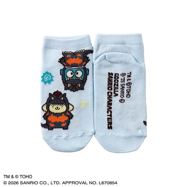 GODZILLA ・SANRIO CHARACTERS　キッズソックス（ＦＧ）