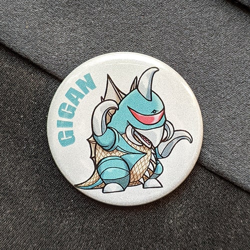 リフレクター缶バッチ　ガイガン（1972）