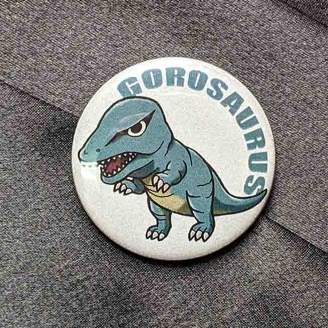リフレクター缶バッチ　ゴロザウルス