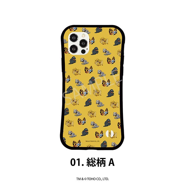 グリップスマホケース（iPhone17）01.総柄Ａ