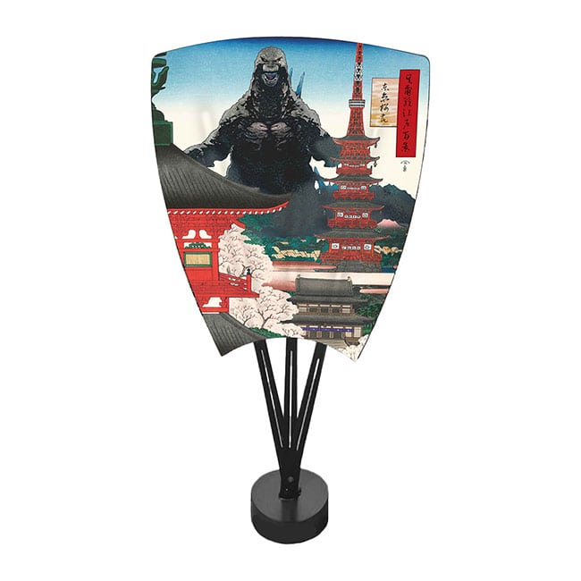 ゴジラ浮世絵「江戸百景・東京桜花」団扇