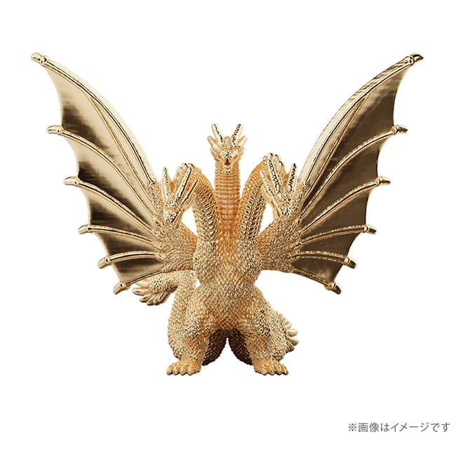 「キングギドラ」（1991）ミニフィギュア　ゴールドモデル（K18イエローゴールド）