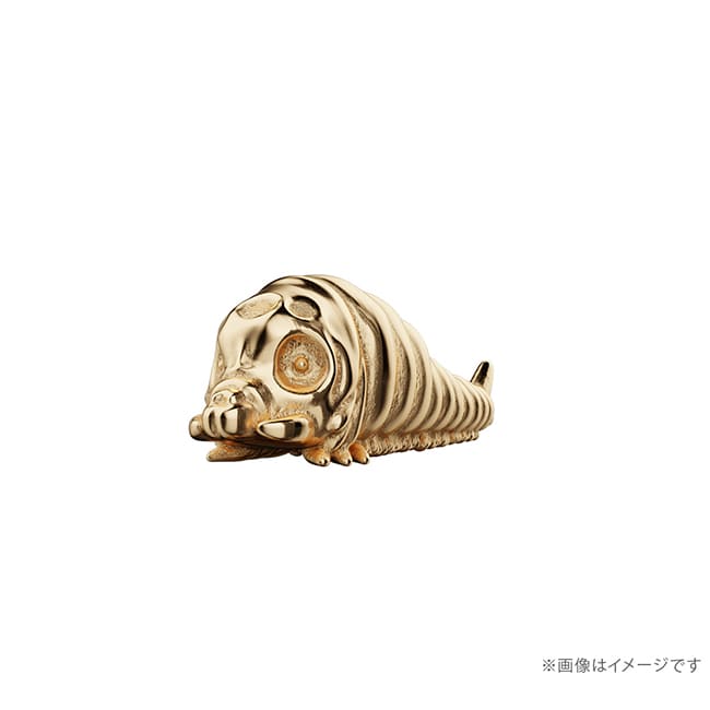 「モスラ（幼虫）」（1992）ミニフィギュア　ゴールドモデル（K18イエローゴールド）
