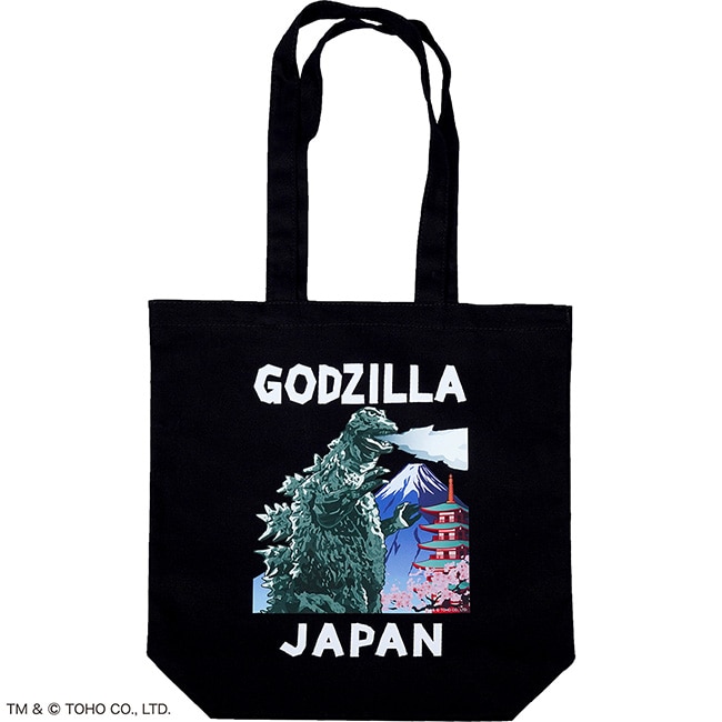 トートバッグ　ブラック　ゴジラ