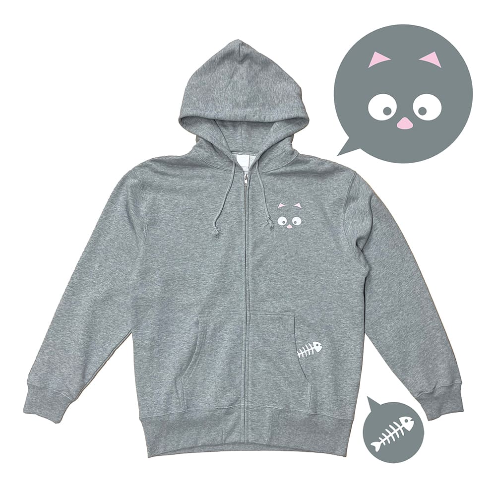 ネコパーカー(グレー)【山口祐一郎 Official Goods】