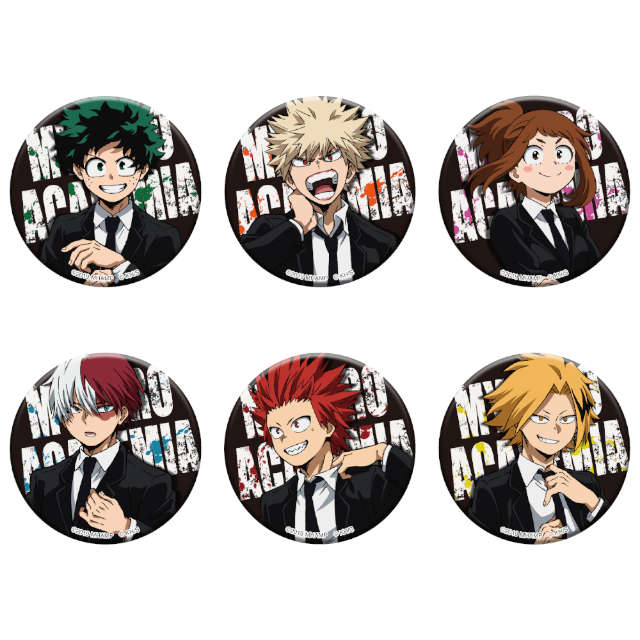 僕のヒーローアカデミア 描き下ろしトレーディング缶バッジ スーツコスチューム【全6種】 ランダム4個セット
