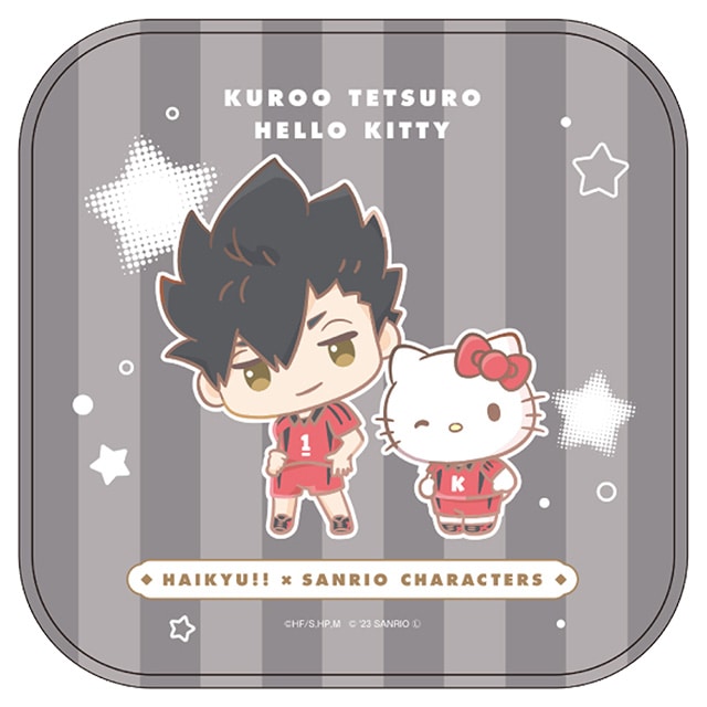ハイキュー!!×サンリオキャラクターズ ミニタオル 黒尾鉄朗／ハローキティ