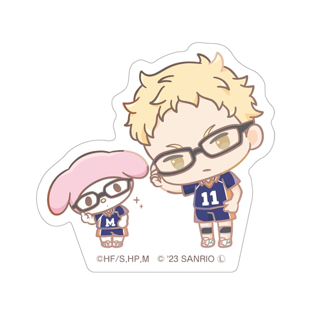 ハイキュー!!×サンリオキャラクターズ ステッカー 月島 蛍/マイメロディ