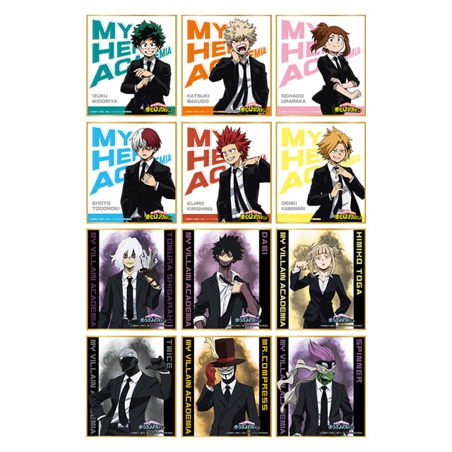 僕のヒーローアカデミア suit costume トレーディングミニ色紙 【全12種】 BOX