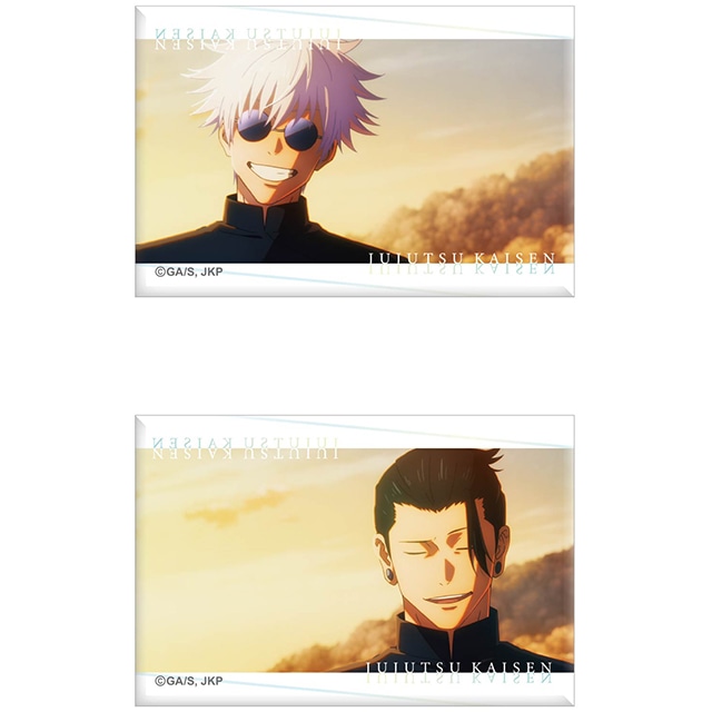 呪術廻戦 懐玉・玉折 場面写(OP) スクエア缶バッジ２個セット