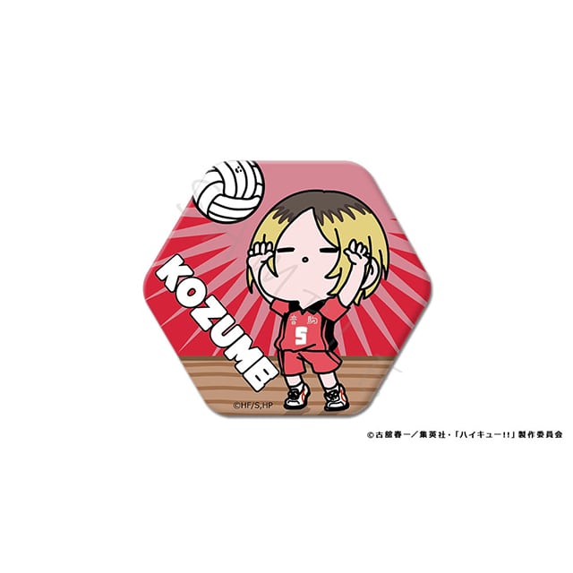 ハイキュー!! mochocho 六角形缶バッジ 孤爪研磨