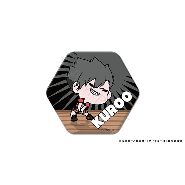 ハイキュー!! mochocho 六角形缶バッジ 黒尾鉄朗