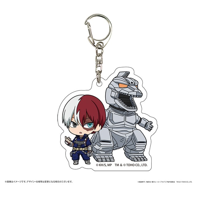 僕のヒーローアカデミア ゴジラコラボ アクリルキーホルダー 轟 焦凍＆メカゴジラ