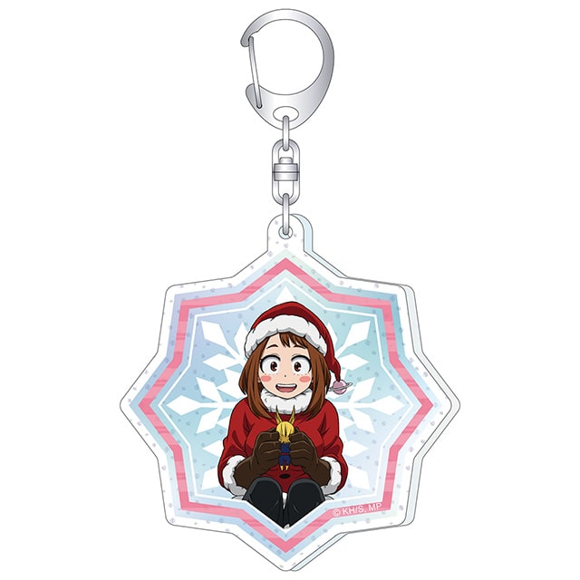 僕のヒーローアカデミア メリれ！クリスマス！ ラメ入りアクリルキーホルダー 麗日お茶子