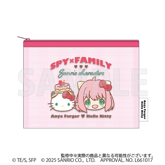 SPY×FAMILY・サンリオキャラクターズ メッシュポーチ アーニャ・フォージャー＆ハローキティ