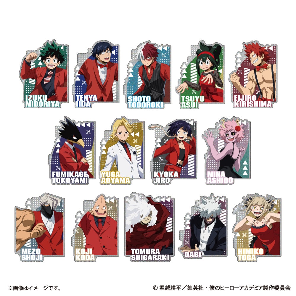 僕のヒーローアカデミア HERO×VILLAIN FES. トレーディングホロステッカーA 【全14種】 コンプリートセット