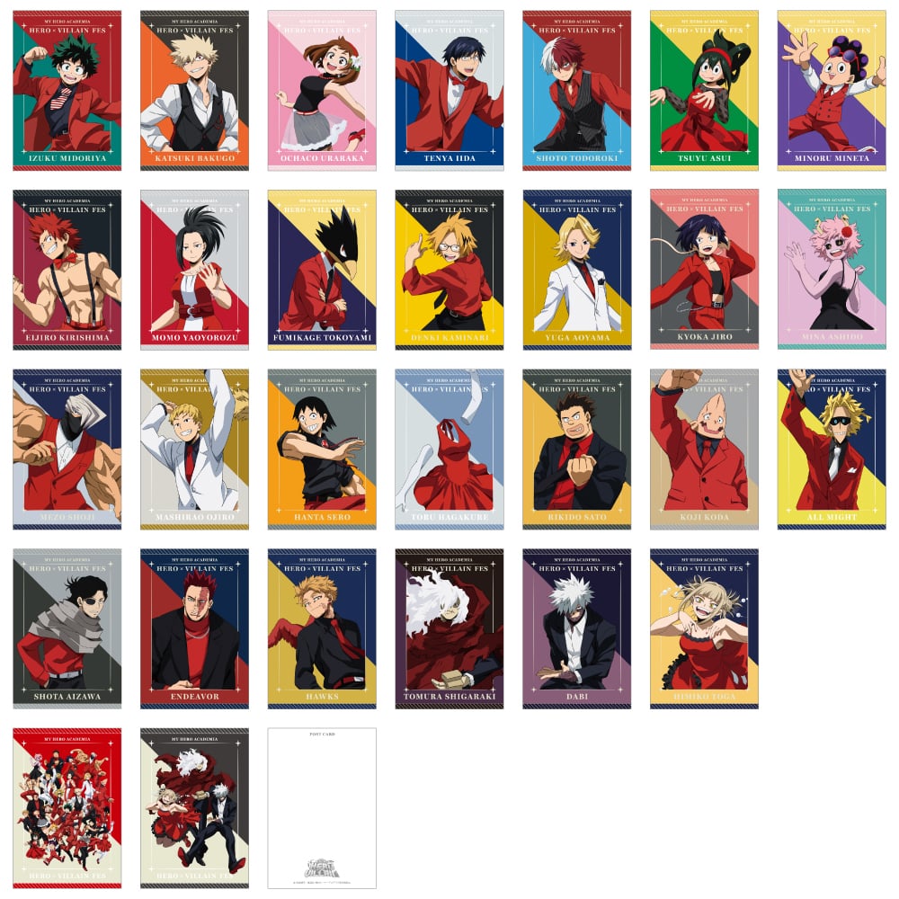 僕のヒーローアカデミア HERO×VILLAIN FES. ポストカードセット コンプリートビジュアル