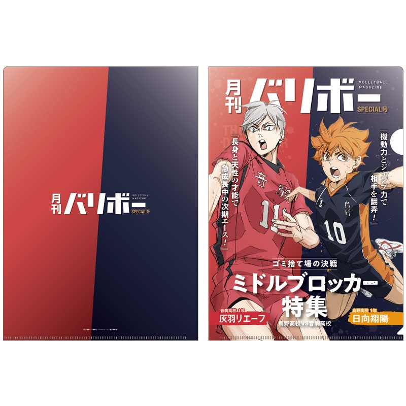 ハイキュー!! A4クリアファイル 月刊バリボー第2弾(日向翔陽・灰羽リエーフ)