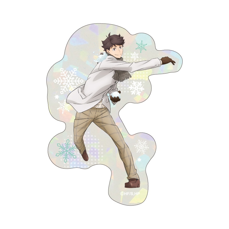 ハイキュー!! ホログラムダイカットステッカー 及川 徹 雪合戦Ver.