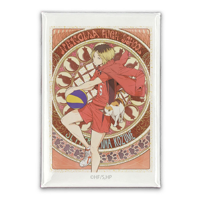 ハイキュー!! 孤爪研磨 スクエア缶バッジ 飛翔Ver.