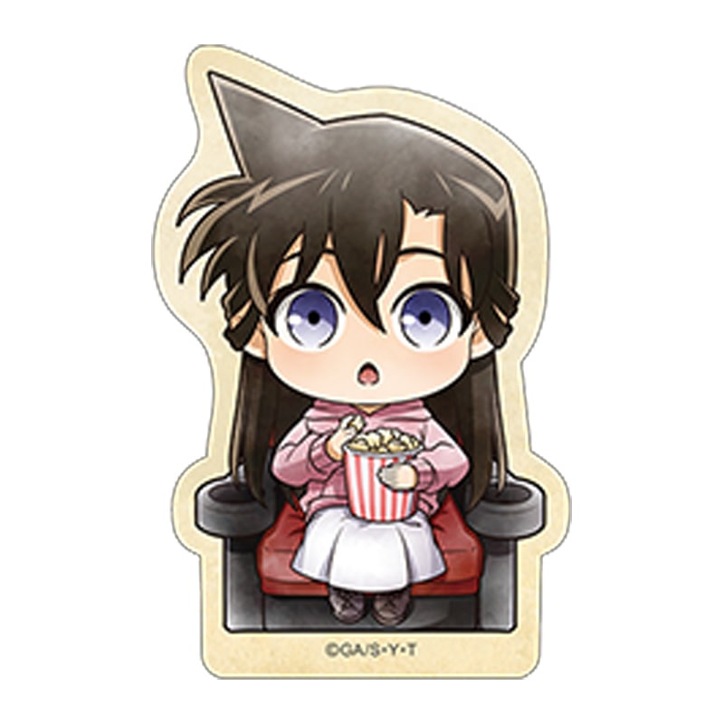 TVアニメ「名探偵コナン」 ステッカー 毛利 蘭 ミニキャラ 映画鑑賞