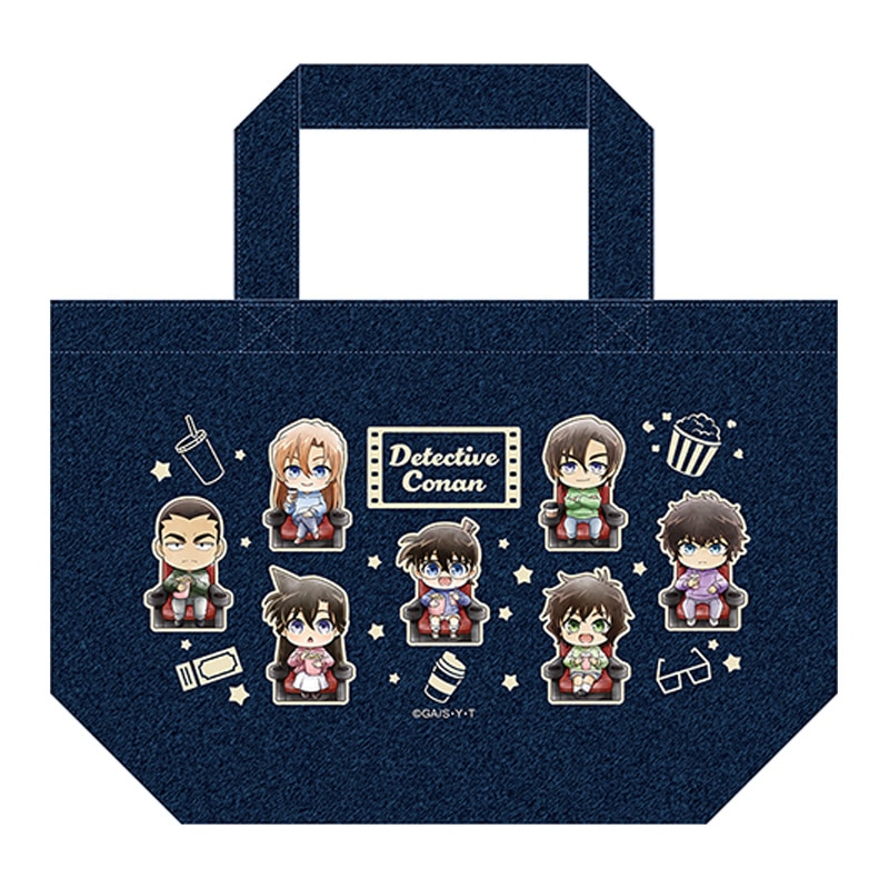 TVアニメ「名探偵コナン」 デニムランチトート ミニキャラ 映画鑑賞