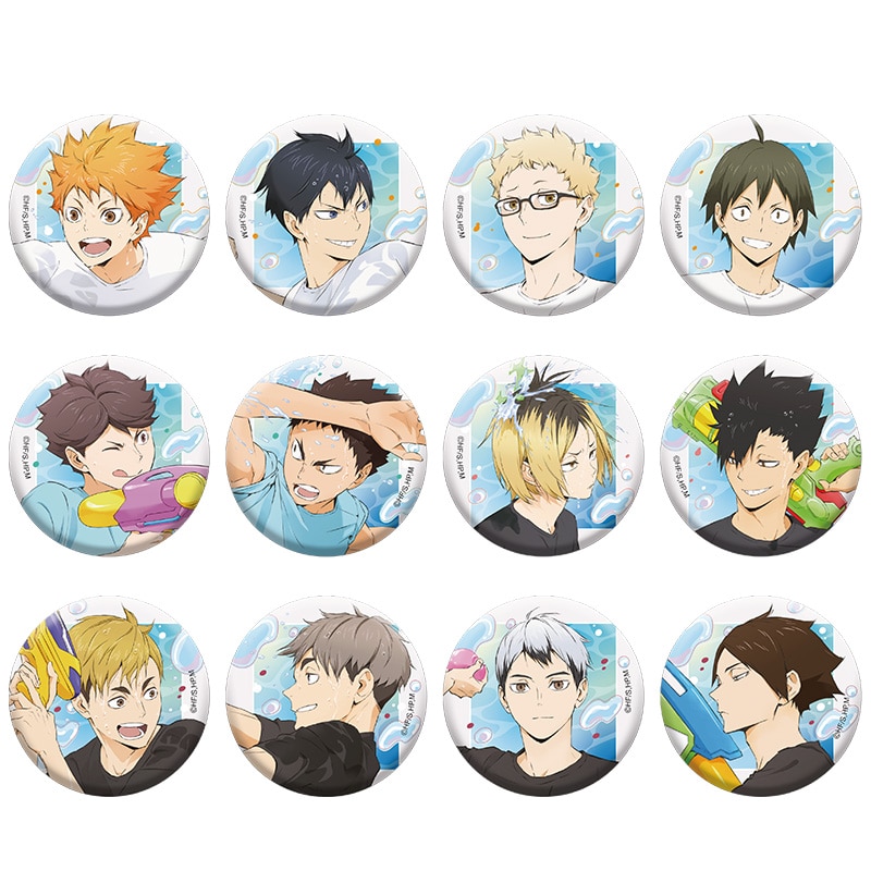 ハイキュー!! トレーディング缶バッジ 水鉄砲Ver.【全12種】 1BOX
