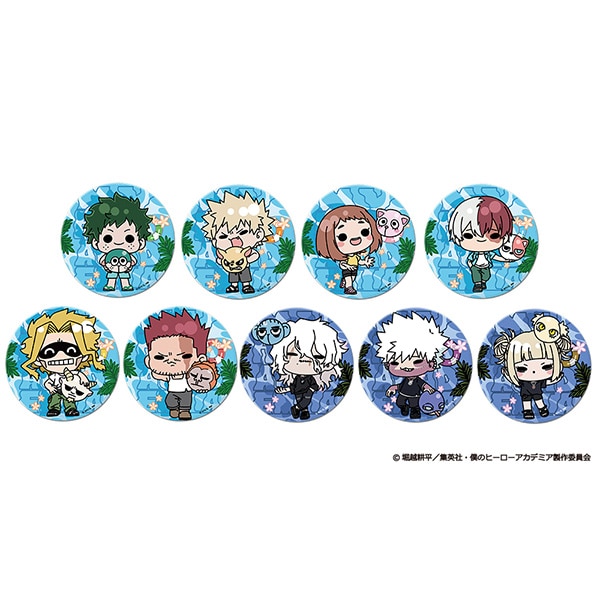 僕のヒーローアカデミア アニマルビーチボールmochocho トレーディング3way缶バッジ 【全9種】 コンプリートセット