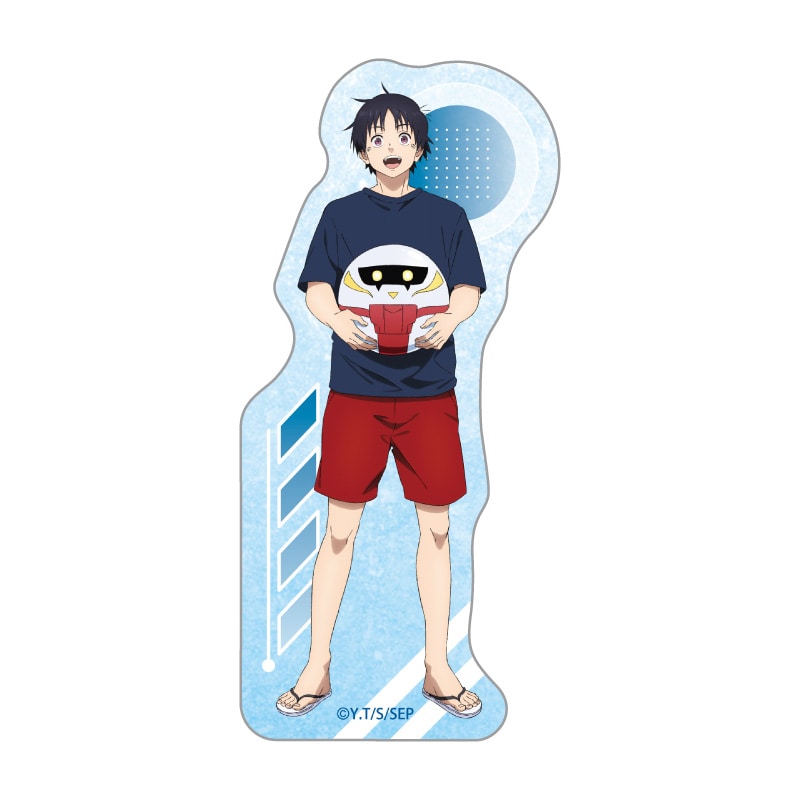 スノウボールアース ダイカットステッカー 流鏑馬鉄男 HOT POOL Ver.