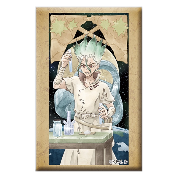 Dr.STONE スタンド付きスクエア缶バッジ 石神千空