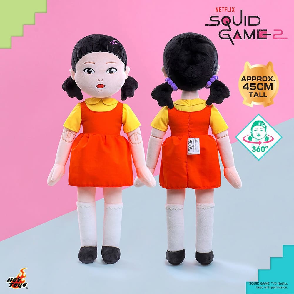 【ホットトイズ・ZAKKA】ぬいぐるみ『イカゲーム』ヨンヒ人形